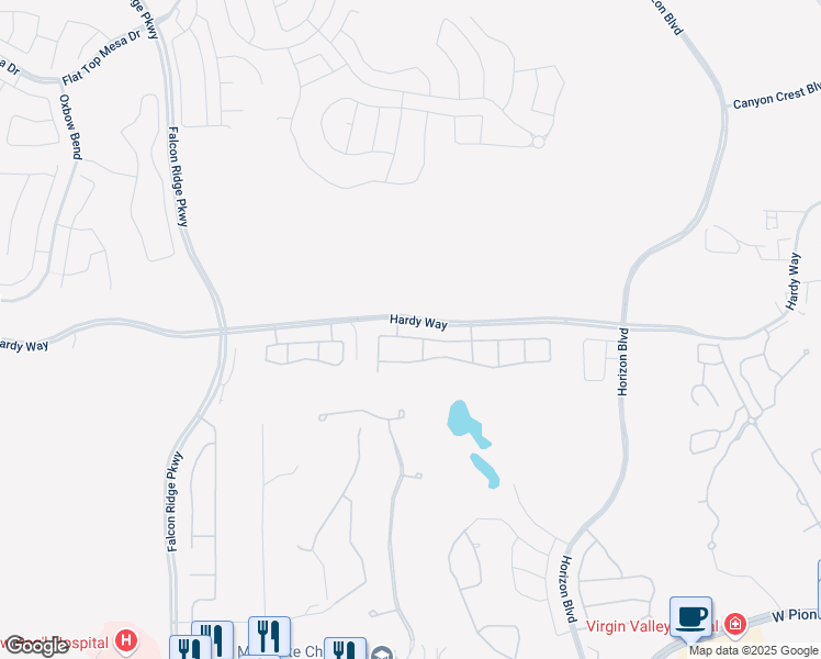 map of restaurants, bars, coffee shops, grocery stores, and more near 1047 Atkins Lane in Mesquite