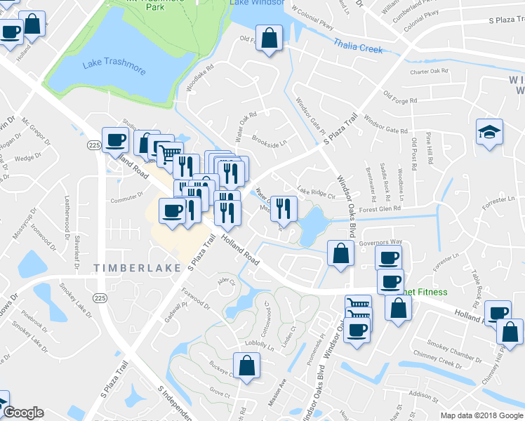 map of restaurants, bars, coffee shops, grocery stores, and more near 603 Masefield Circle in Virginia Beach