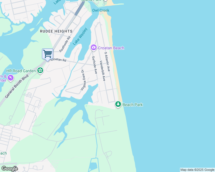 map of restaurants, bars, coffee shops, grocery stores, and more near 726 Vanderbilt Avenue in Virginia Beach