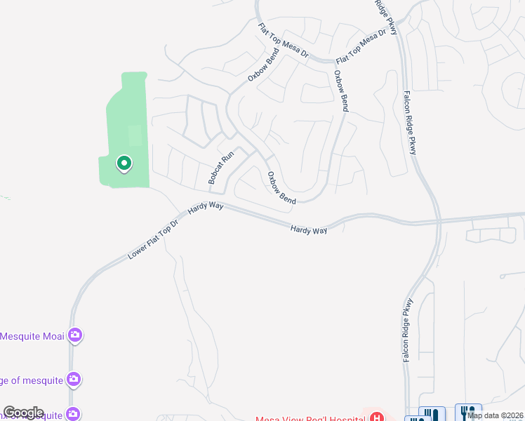 map of restaurants, bars, coffee shops, grocery stores, and more near 1442 Harvest Moon Ridge in Mesquite