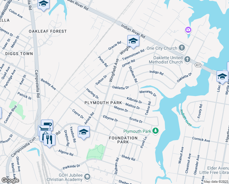 map of restaurants, bars, coffee shops, grocery stores, and more near 500 Mooney Road in Chesapeake