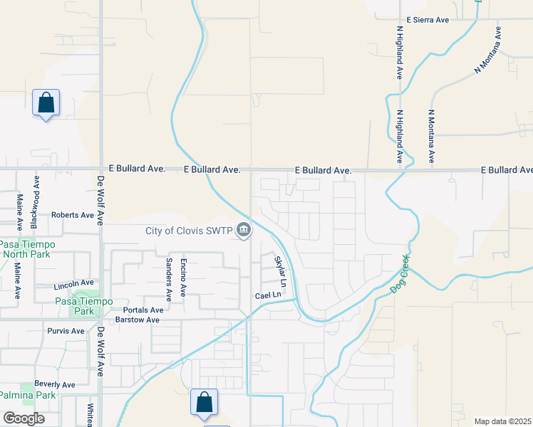 map of restaurants, bars, coffee shops, grocery stores, and more near 4160 Shaw Avenue in Clovis