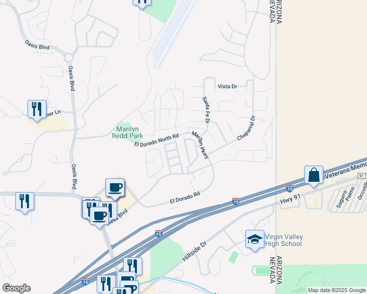map of restaurants, bars, coffee shops, grocery stores, and more near 753 Appletree Lane in Mesquite