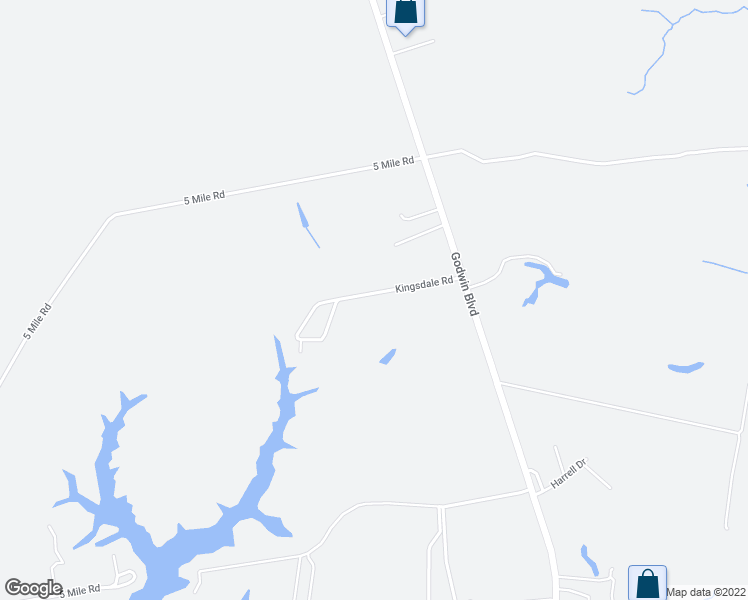 map of restaurants, bars, coffee shops, grocery stores, and more near 119 Kingsdale Road in Suffolk