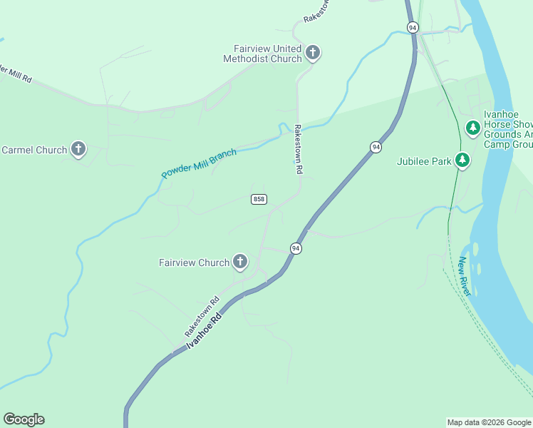 map of restaurants, bars, coffee shops, grocery stores, and more near Rakestown Road in Ivanhoe