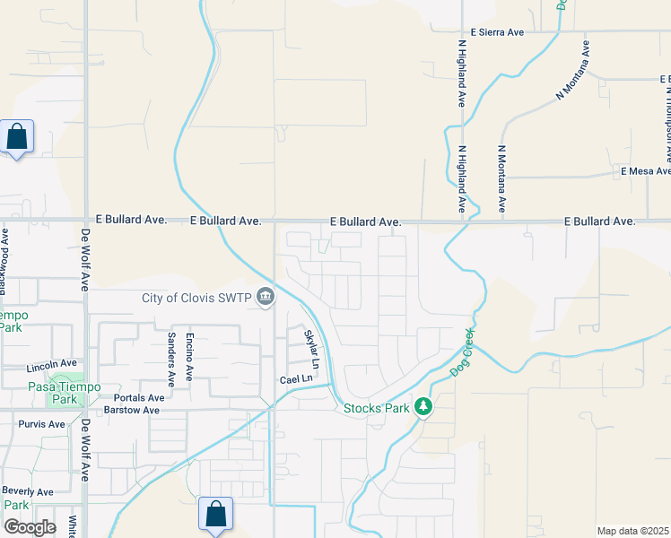 map of restaurants, bars, coffee shops, grocery stores, and more near 5880 Leonard Avenue in Clovis