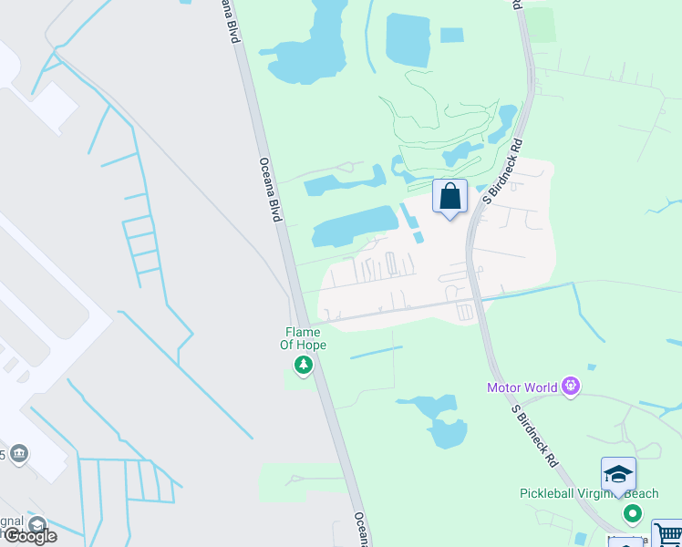 map of restaurants, bars, coffee shops, grocery stores, and more near 1339 Credle Road in Virginia Beach
