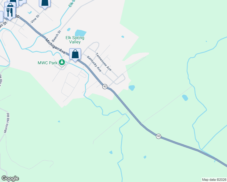 map of restaurants, bars, coffee shops, grocery stores, and more near 100-118 Wells Ct in Monticello