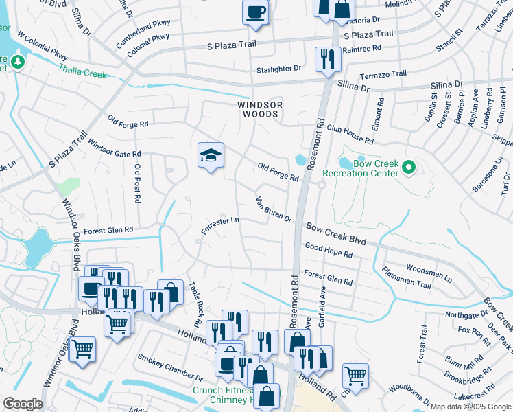 map of restaurants, bars, coffee shops, grocery stores, and more near 3637 Van Buren Drive in Virginia Beach
