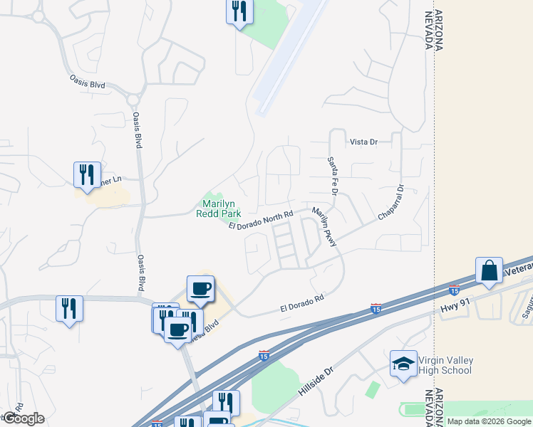 map of restaurants, bars, coffee shops, grocery stores, and more near 818 Mesquite Springs Drive in Mesquite