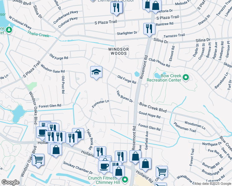 map of restaurants, bars, coffee shops, grocery stores, and more near 3641 Van Buren Drive in Virginia Beach