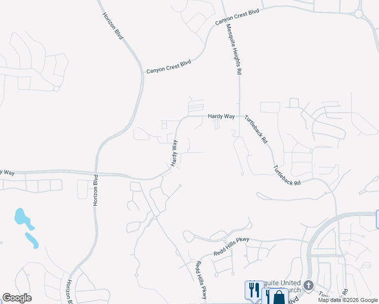 map of restaurants, bars, coffee shops, grocery stores, and more near 686 Mayan Circle in Mesquite