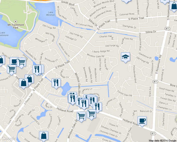 map of restaurants, bars, coffee shops, grocery stores, and more near 585 Saddle Rock Road in Virginia Beach