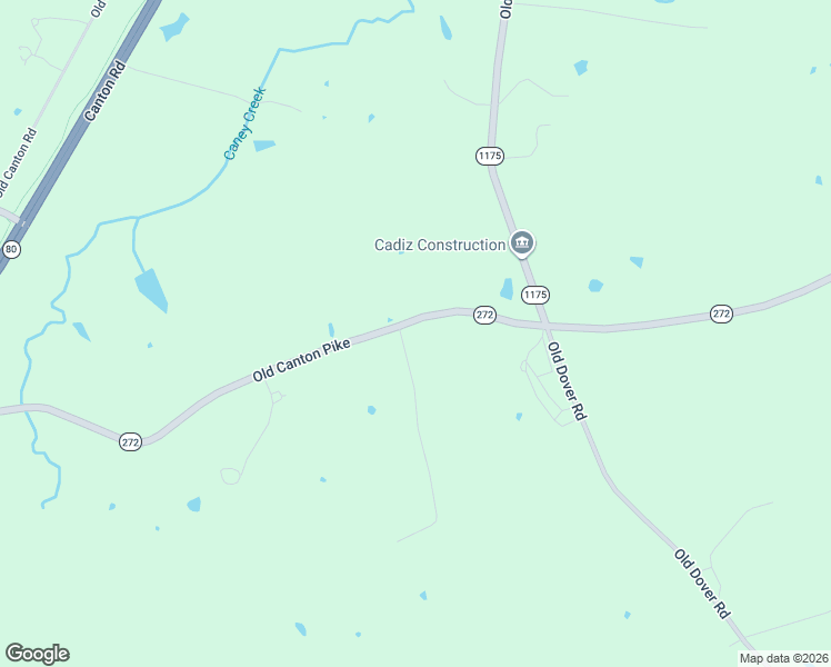 map of restaurants, bars, coffee shops, grocery stores, and more near Old Canton Pike in Cadiz