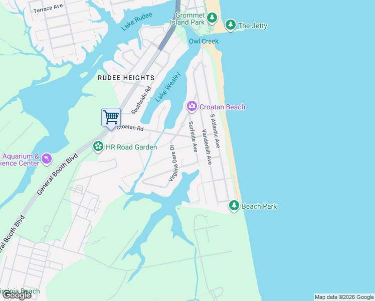 map of restaurants, bars, coffee shops, grocery stores, and more near 321 Mace Hill Street in Virginia Beach