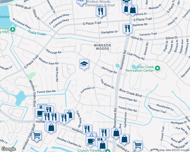 map of restaurants, bars, coffee shops, grocery stores, and more near 3713 Van Buren Drive in Virginia Beach