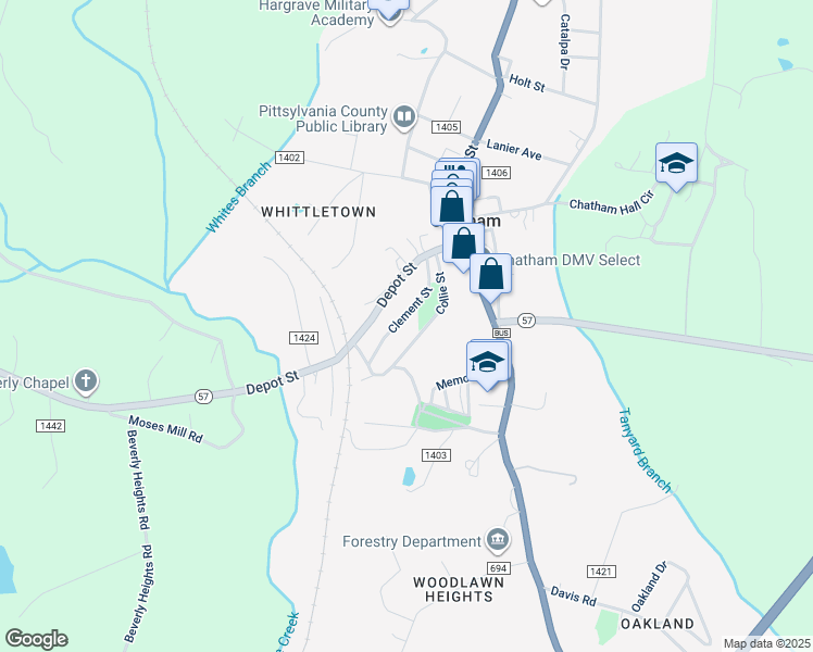 map of restaurants, bars, coffee shops, grocery stores, and more near 137 Clement Street in Chatham