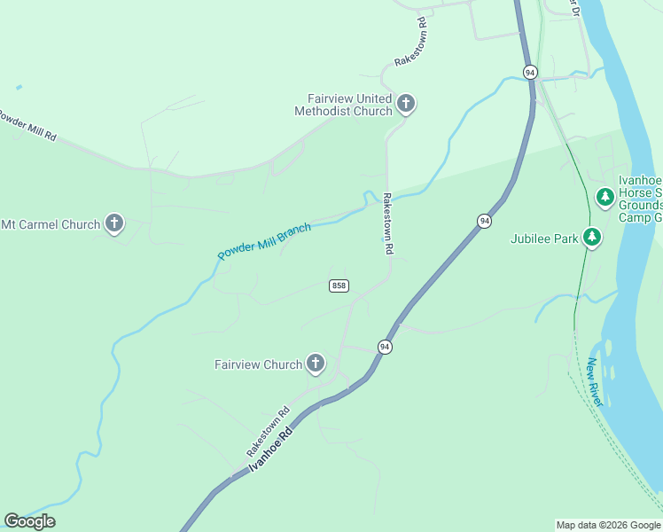 map of restaurants, bars, coffee shops, grocery stores, and more near 308 State Road 858 in Ivanhoe