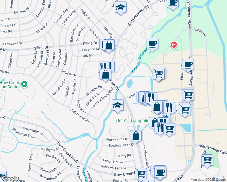 map of restaurants, bars, coffee shops, grocery stores, and more near 673 Bethune Drive in Virginia Beach