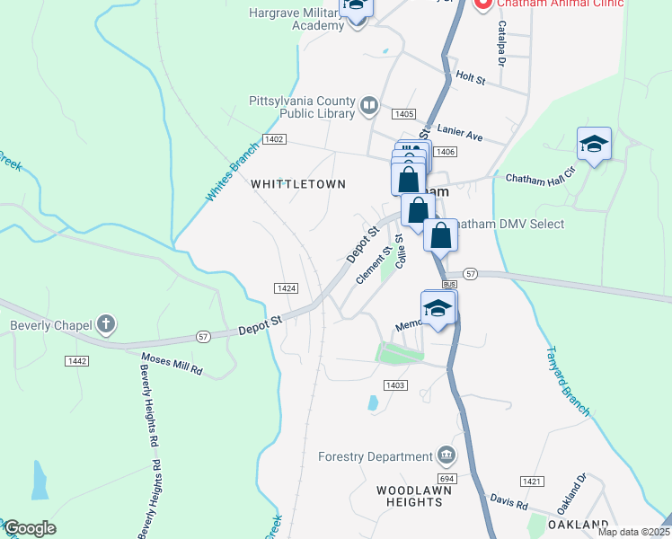 map of restaurants, bars, coffee shops, grocery stores, and more near 22 Ridge Street in Chatham