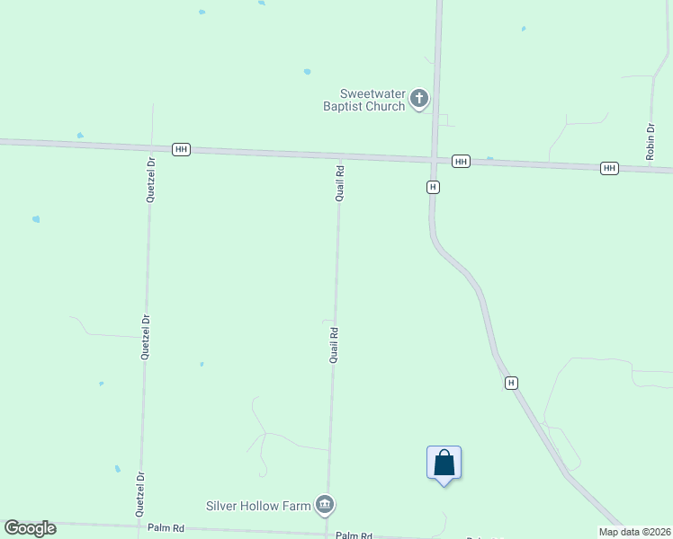 map of restaurants, bars, coffee shops, grocery stores, and more near 17201-17635 Quail Road in Neosho