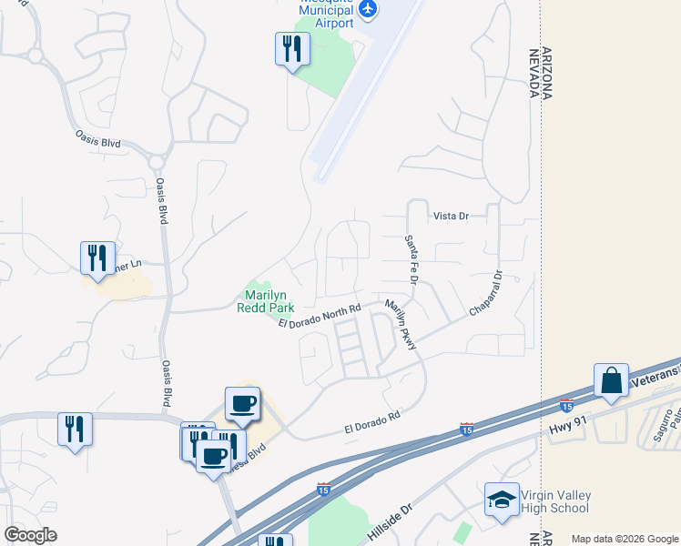 map of restaurants, bars, coffee shops, grocery stores, and more near 861 Mesquite Springs Drive in Mesquite