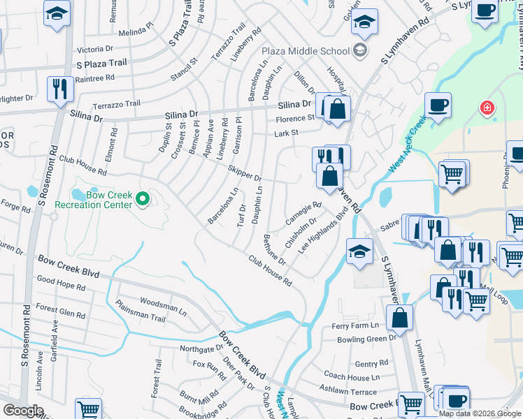 map of restaurants, bars, coffee shops, grocery stores, and more near 465 Bethune Drive in Virginia Beach