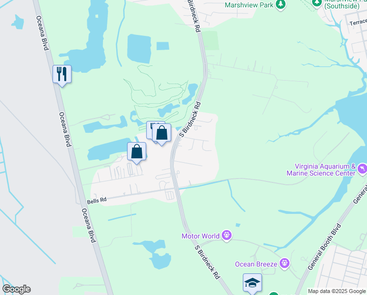 map of restaurants, bars, coffee shops, grocery stores, and more near 1079 Brooklyn Avenue in Virginia Beach