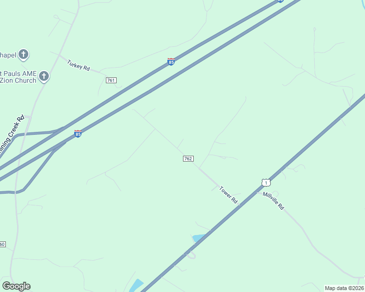 map of restaurants, bars, coffee shops, grocery stores, and more near 394 Tower Road in Brodnax