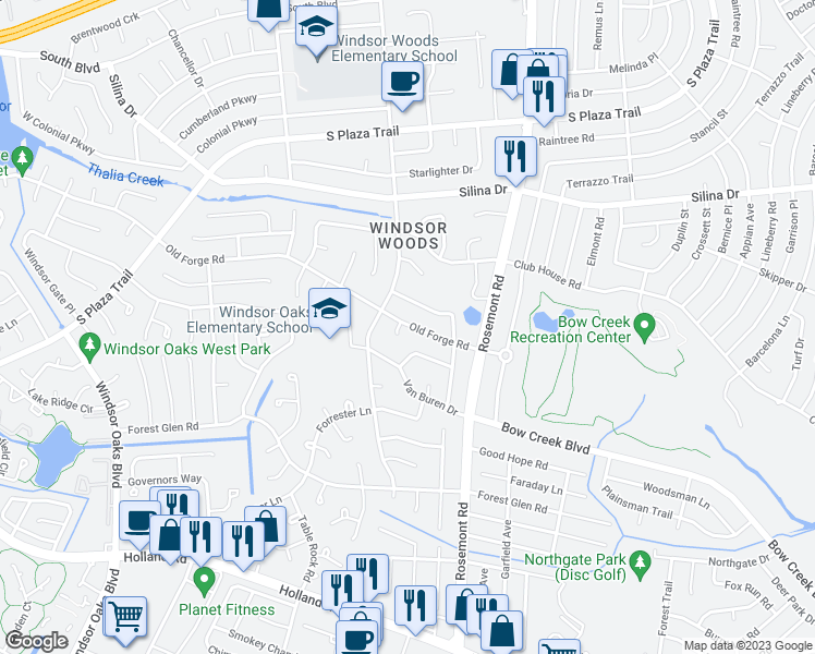 map of restaurants, bars, coffee shops, grocery stores, and more near 512 Stonewall Court in Virginia Beach