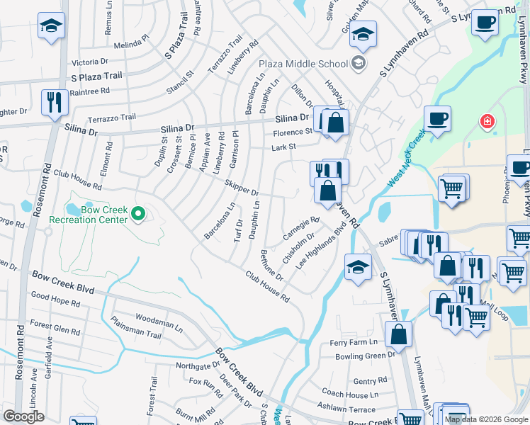 map of restaurants, bars, coffee shops, grocery stores, and more near 465 Bethune Drive in Virginia Beach
