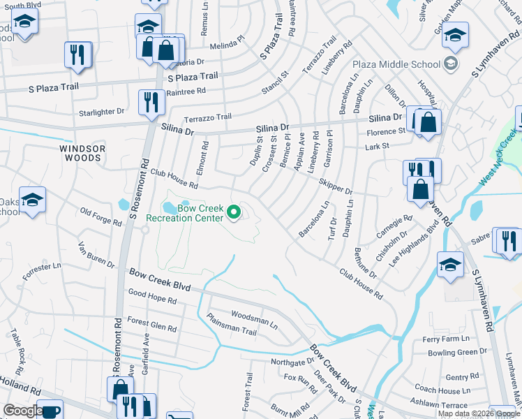 map of restaurants, bars, coffee shops, grocery stores, and more near 3401 Club House Rd in Virginia Beach