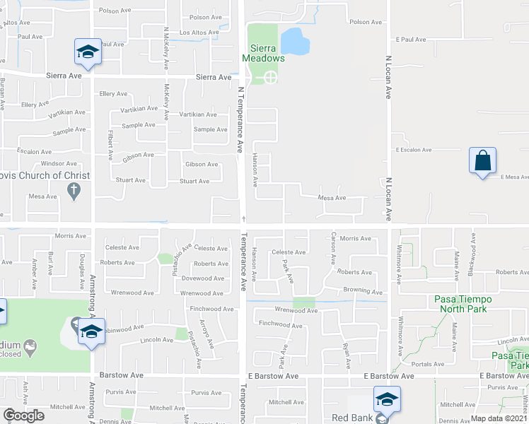 map of restaurants, bars, coffee shops, grocery stores, and more near 2659 Bullard Avenue in Clovis