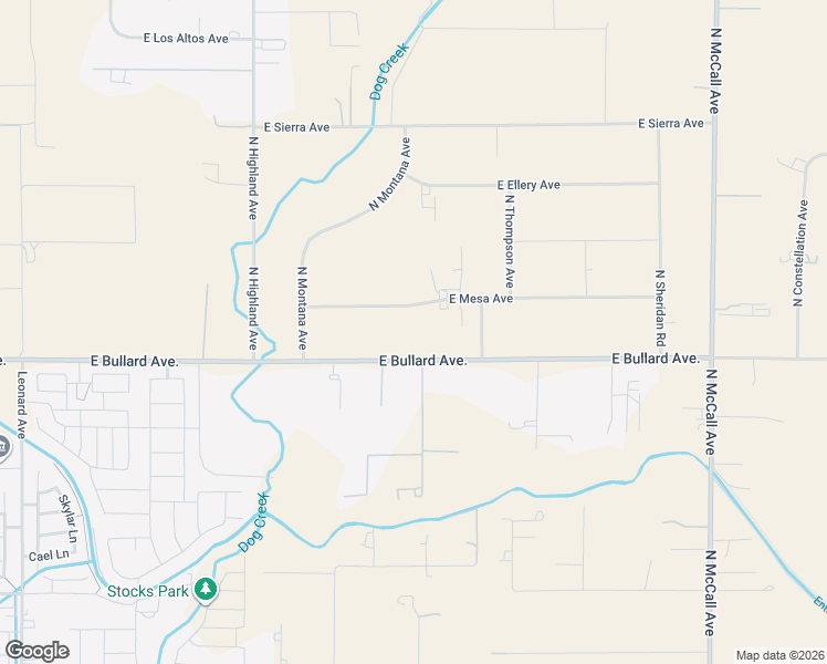 map of restaurants, bars, coffee shops, grocery stores, and more near 9331 East Mesa Avenue in Clovis