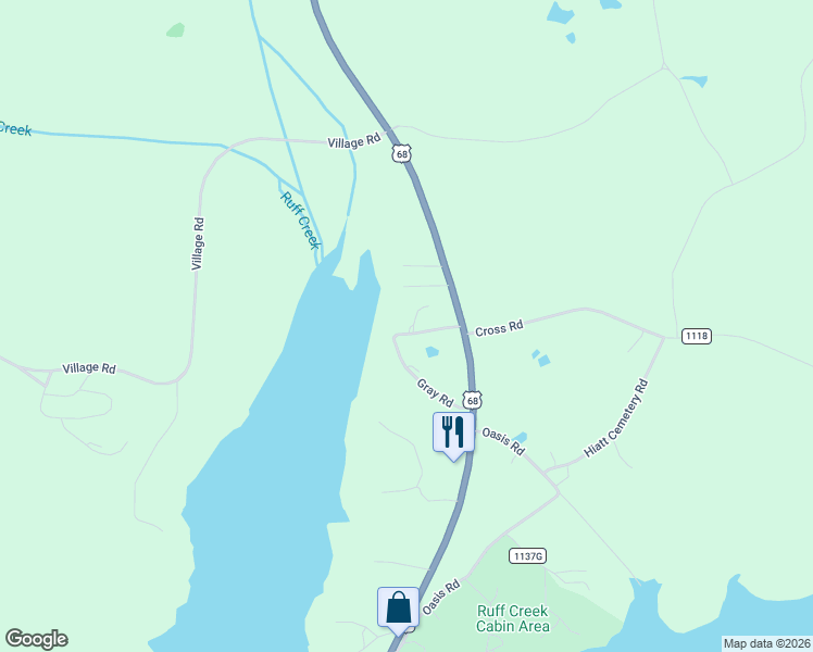 map of restaurants, bars, coffee shops, grocery stores, and more near 2-198 Gray Road in Benton