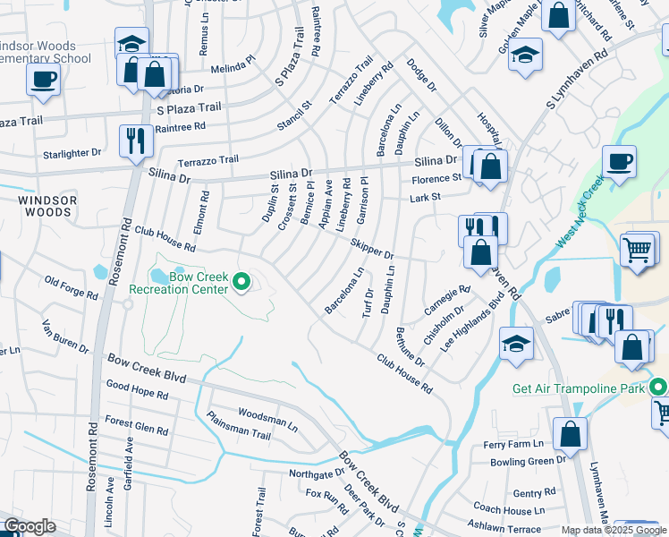 map of restaurants, bars, coffee shops, grocery stores, and more near 469 Garrison Place in Virginia Beach