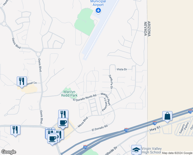 map of restaurants, bars, coffee shops, grocery stores, and more near 910 Mesquite Springs Drive in Mesquite
