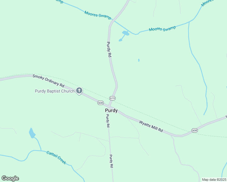 map of restaurants, bars, coffee shops, grocery stores, and more near 9120 Purdy Road in Jarratt