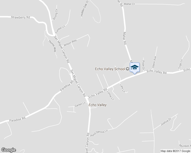 map of restaurants, bars, coffee shops, grocery stores, and more near 47A Echo Valley Road in Salinas