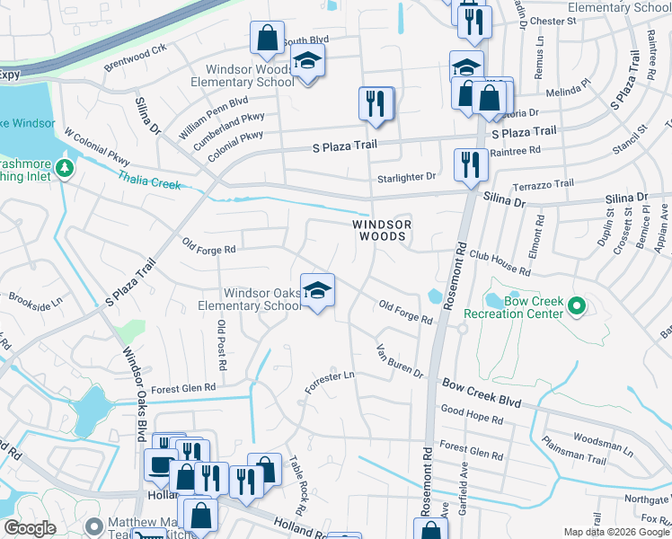 map of restaurants, bars, coffee shops, grocery stores, and more near 424 Old Forge Court in Virginia Beach