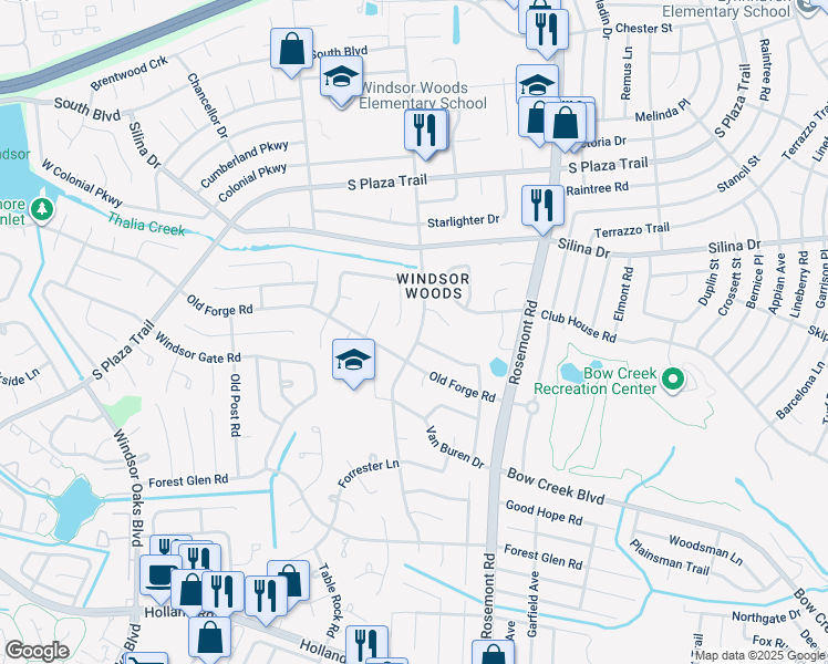 map of restaurants, bars, coffee shops, grocery stores, and more near 441 Presidential Boulevard in Virginia Beach