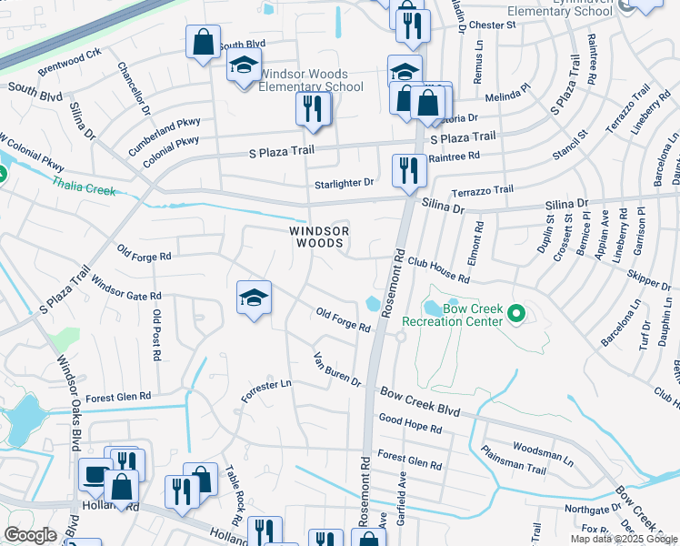 map of restaurants, bars, coffee shops, grocery stores, and more near 3700 Gresham Court in Virginia Beach