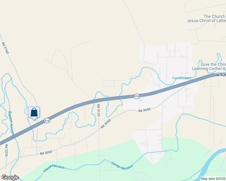 map of restaurants, bars, coffee shops, grocery stores, and more near 7 Road 3125 in Aztec