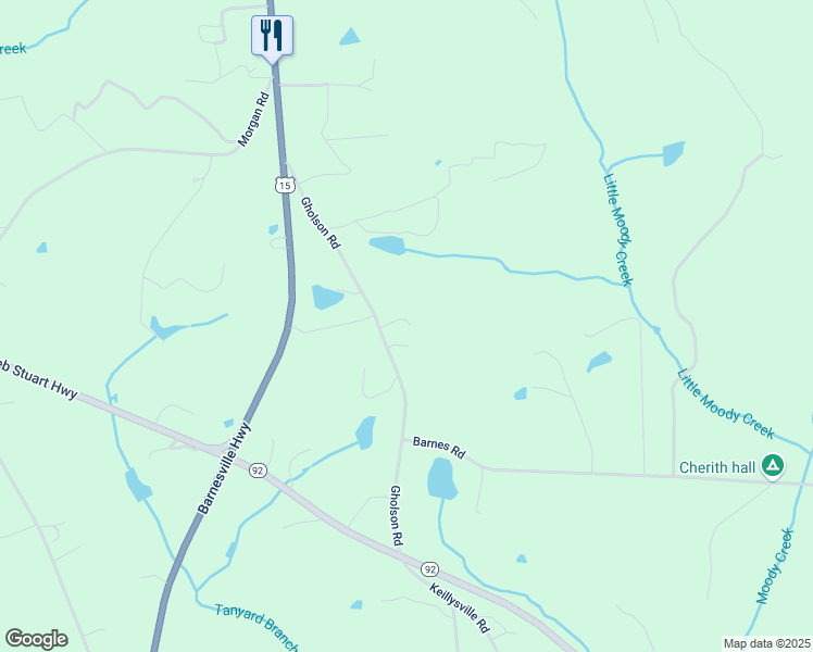 map of restaurants, bars, coffee shops, grocery stores, and more near 184 Boyd Lane in Wylliesburg