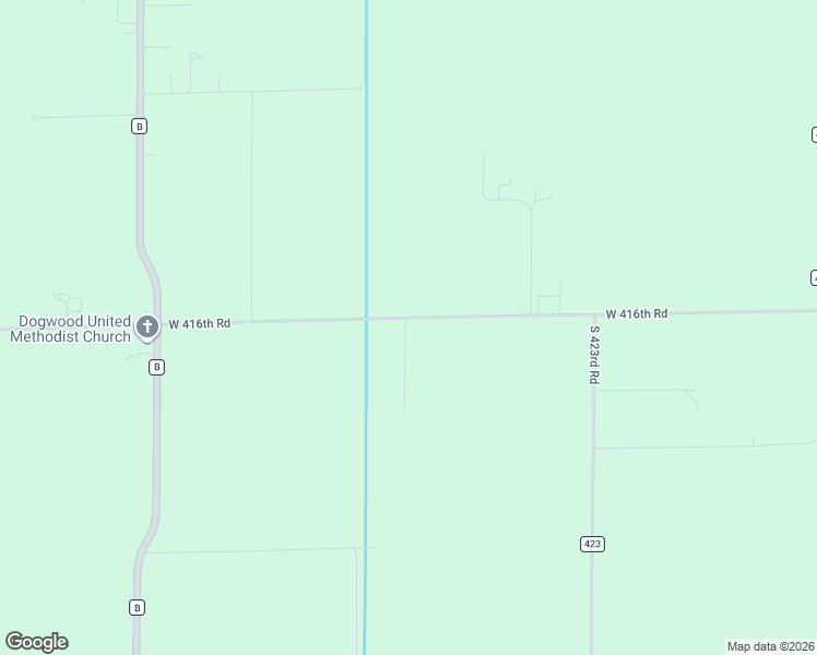 map of restaurants, bars, coffee shops, grocery stores, and more near 2439 West 416th Road in East Prairie