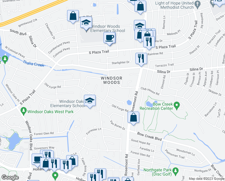 map of restaurants, bars, coffee shops, grocery stores, and more near 3713 Gresham Court in Virginia Beach