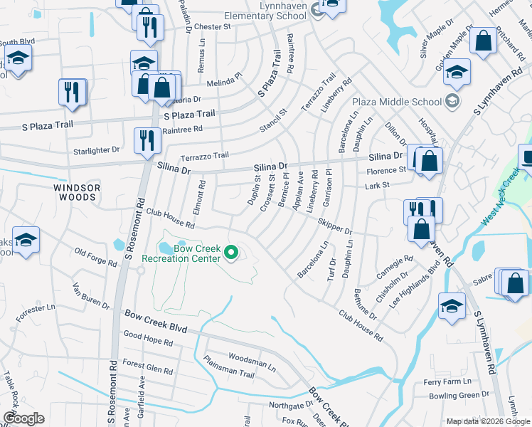 map of restaurants, bars, coffee shops, grocery stores, and more near 444 Crossett Street in Virginia Beach