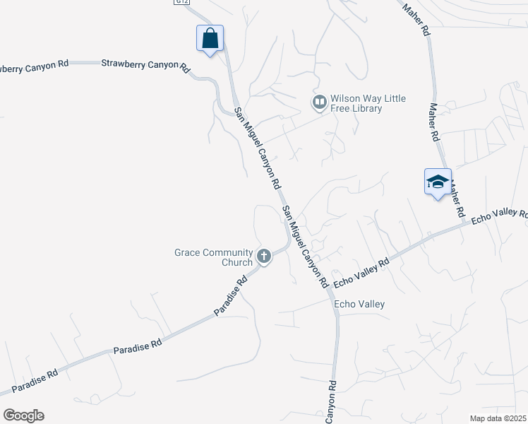 map of restaurants, bars, coffee shops, grocery stores, and more near 6020 Sherry Lee Lane in Salinas