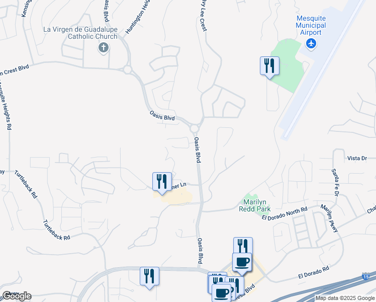 map of restaurants, bars, coffee shops, grocery stores, and more near 80 Parliament Point in Mesquite