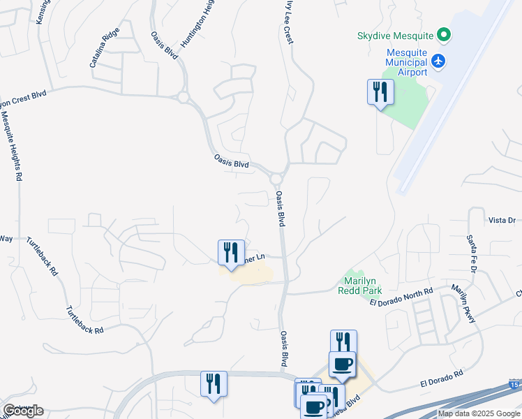 map of restaurants, bars, coffee shops, grocery stores, and more near 80 Parliament Point in Mesquite